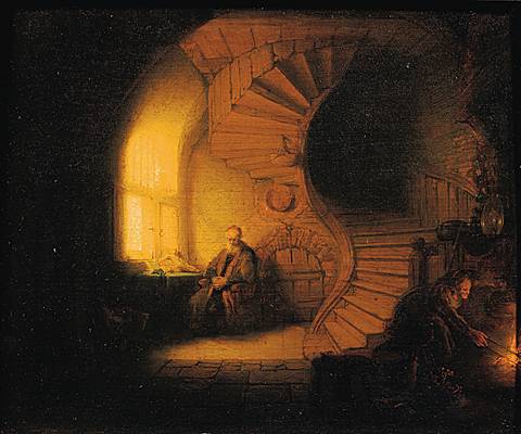 Rembrandt, Philosophe en méditation Rembrandt, Philosophe en méditation