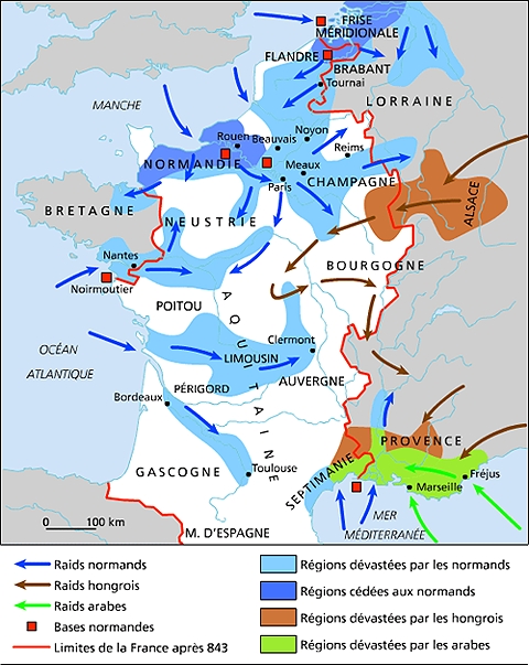Les invasions en France, IXe-Xe siècles Les invasions en France, IXe-Xe siècles