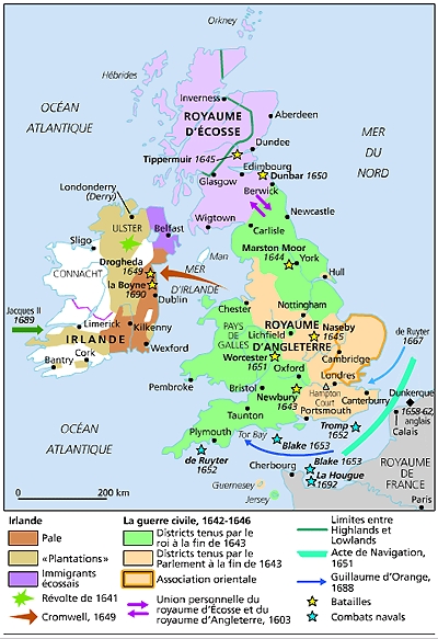 Les îles Britanniques, XVIIe siècle Les îles Britanniques, XVIIe siècle