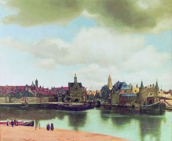 Johannes Vermeer, Vue de Delft Johannes Vermeer, Vue de Delft