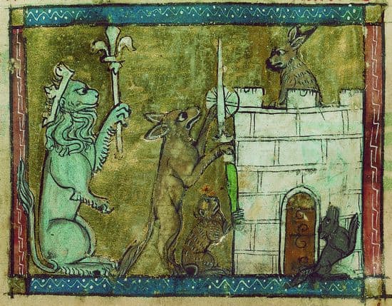 Roman de Renart : Renart assiégé dans sa forteresse Roman de Renart : Renart assiégé dans sa forteresse