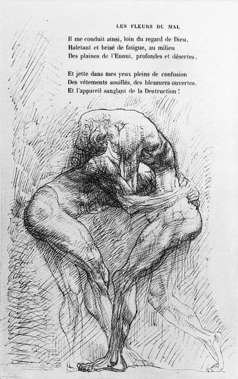 Auguste Rodin, illustration pour les Fleurs du mal de Baudelaire Auguste Rodin, illustration pour les Fleurs du mal de Baudelaire
