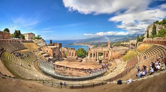 Sicile, la baie de Taormina Sicile, la baie de Taormina