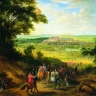 Vue du château de Versailles, depuis les hauteurs de Satory